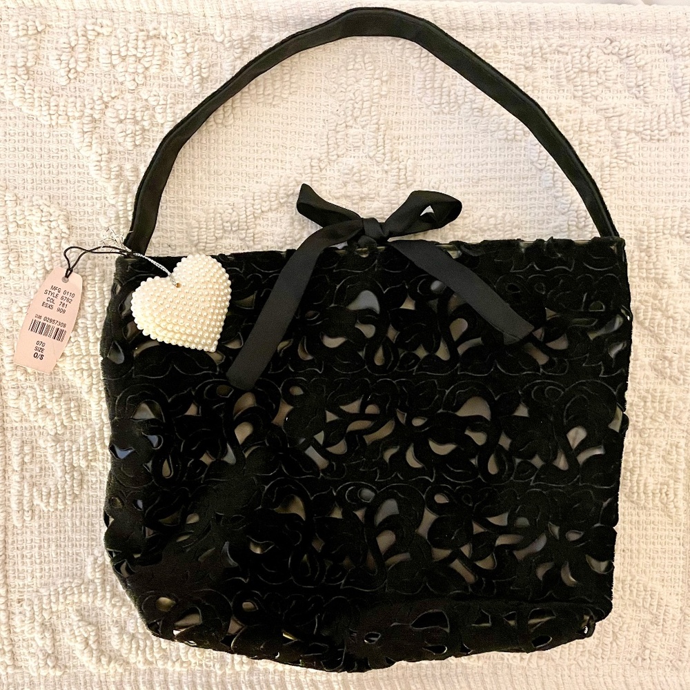 Victoria’s Secret Black Velvet Mini Bag